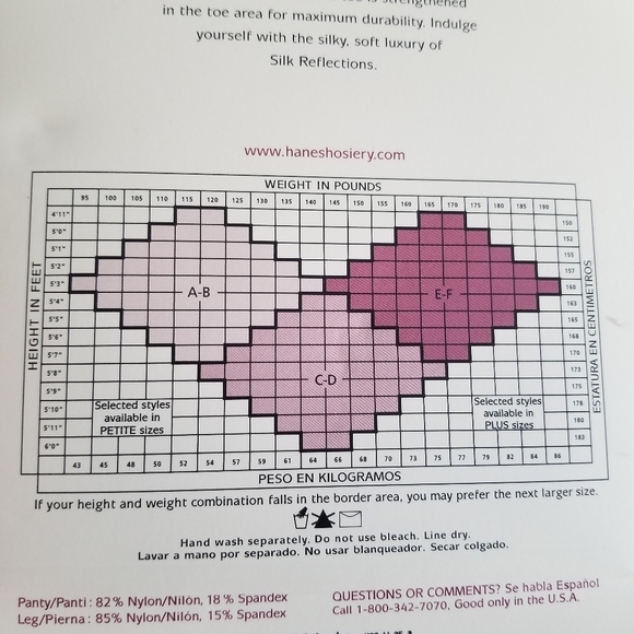 Silk Reflections Black Control Top Pantyhose Reinforced Toe Size CD NOS - Picture 4 of 6